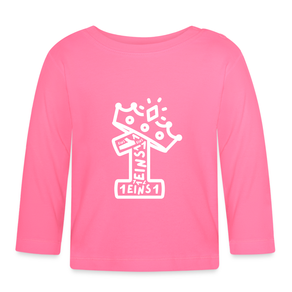 Baby Langarmshirt "1. Geburtstag" (Viele Einsen) - Azalea