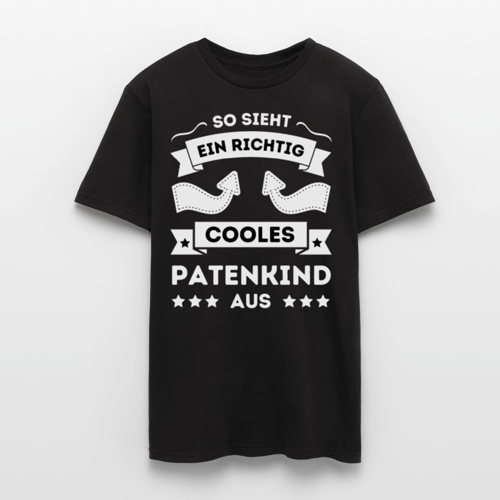 Männer T-Shirt "So sieht ein richtig cooles Patenkind aus" - Schwarz