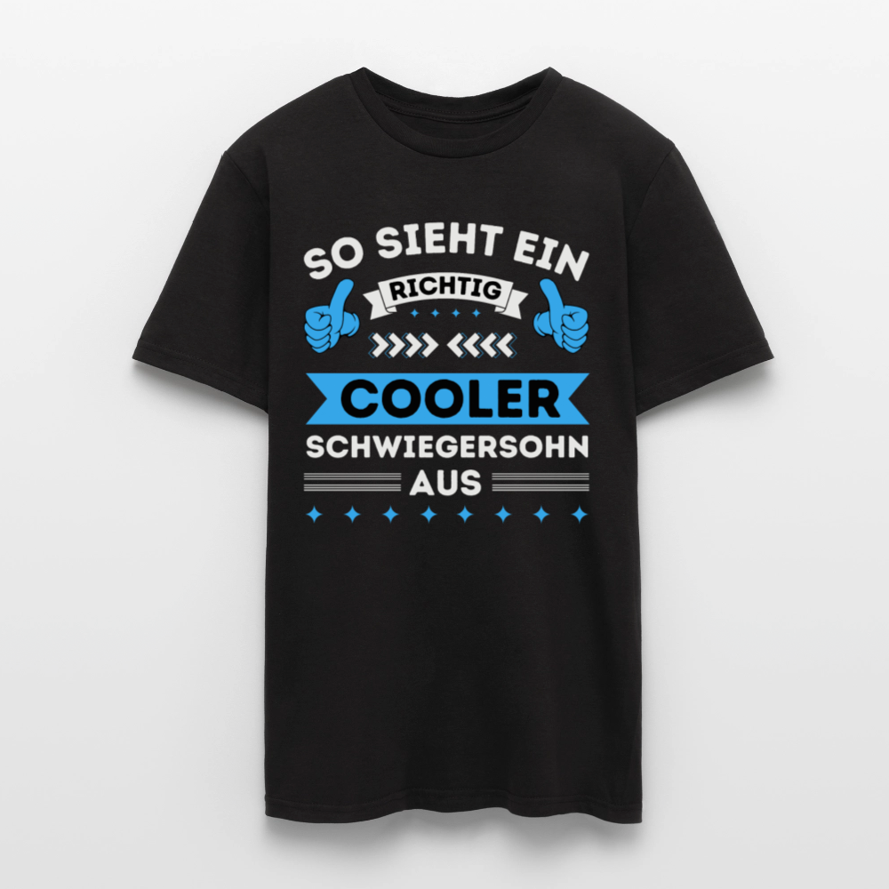 Männer T-Shirt "So sieht ein richtig cooler Schwiegersohn aus" - Schwarz