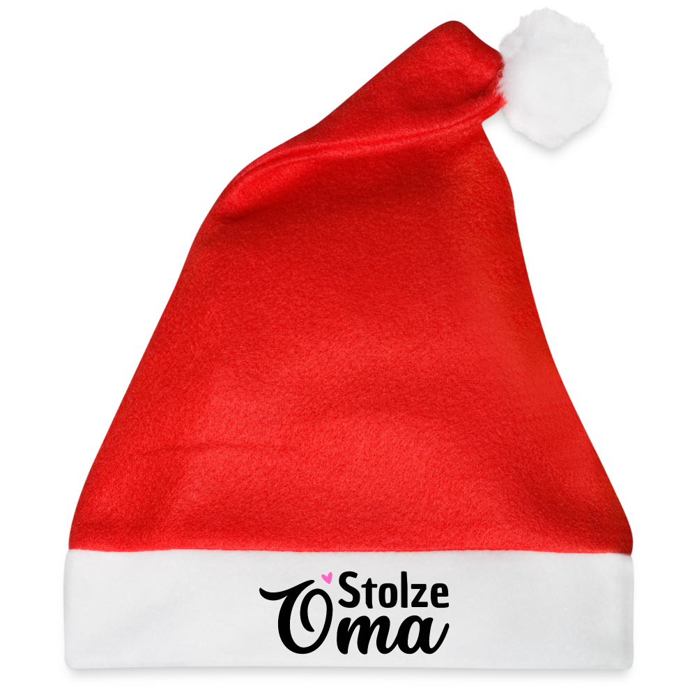 Weihnachtsmütze "Stolze Oma" - Rot