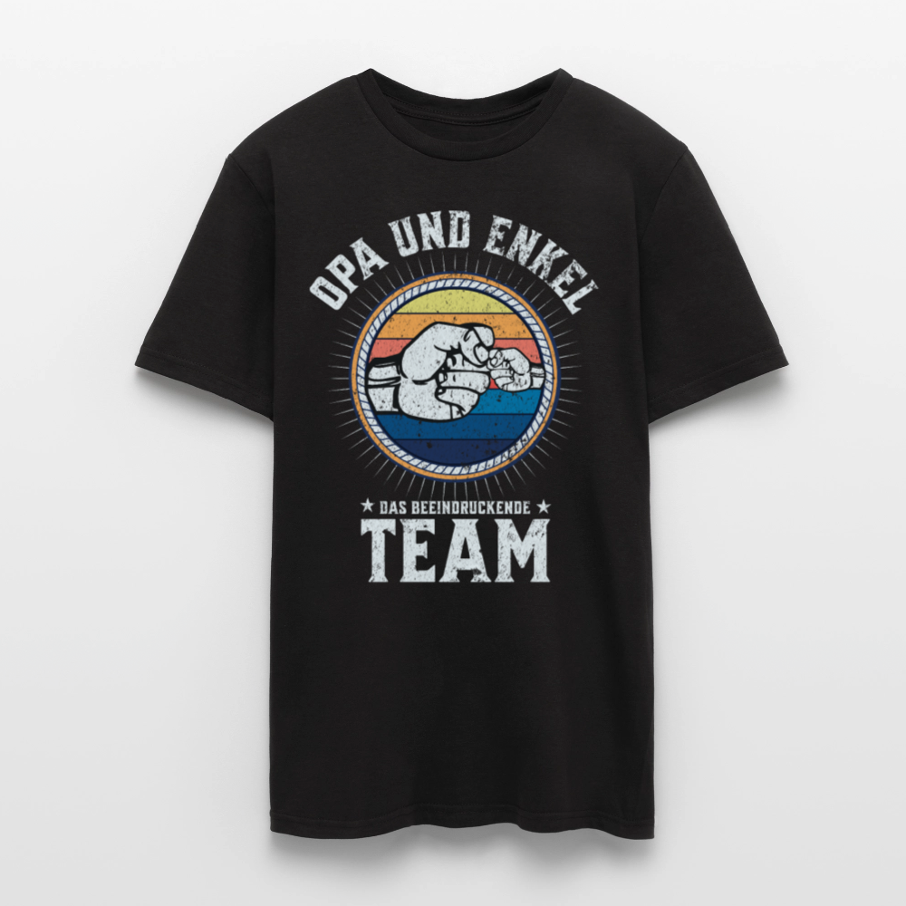 Männer T-Shirt "Opa und Enkel - Das beeindruckende Team" - Schwarz