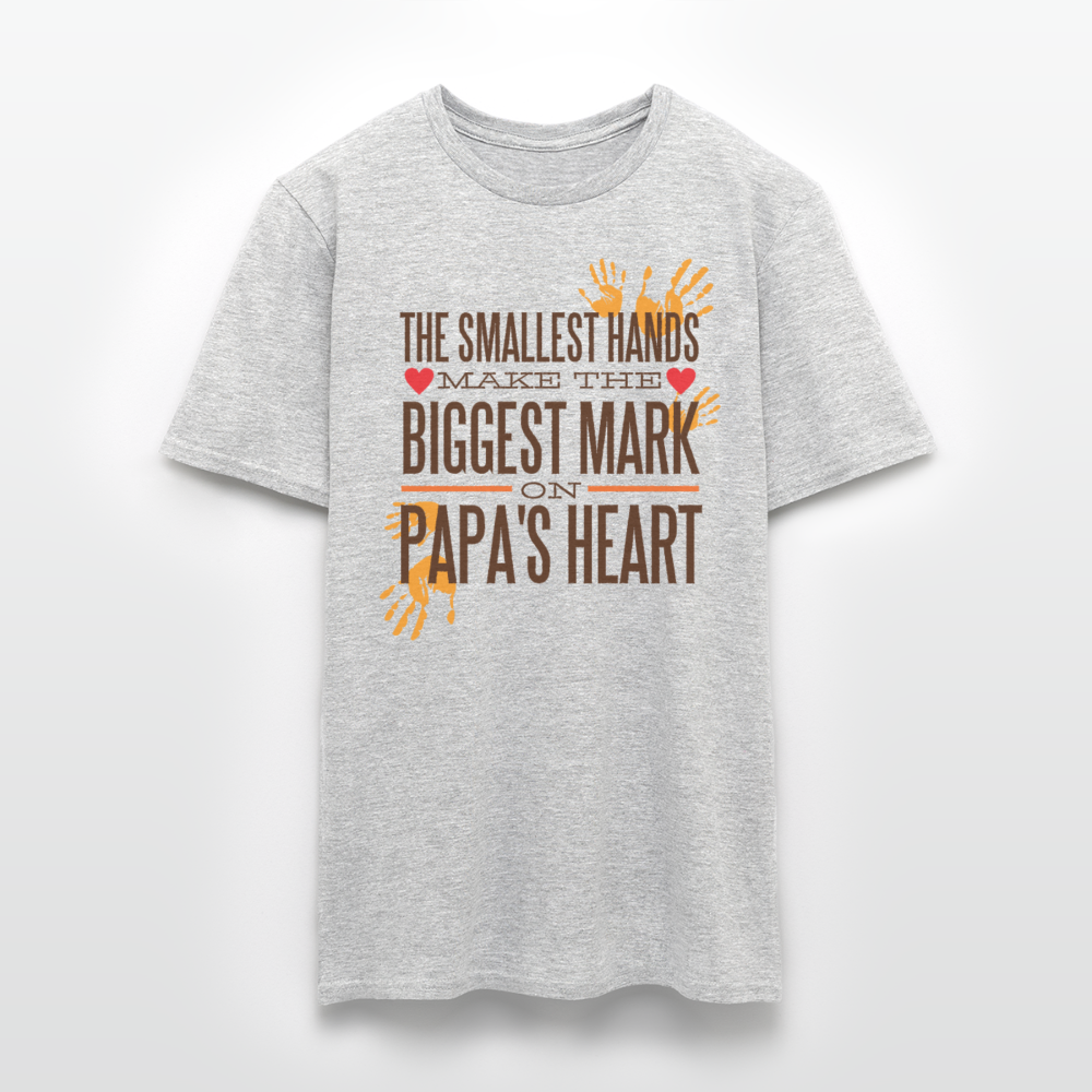 Männer T-Shirt "The smallest hands make..." - Grau meliert