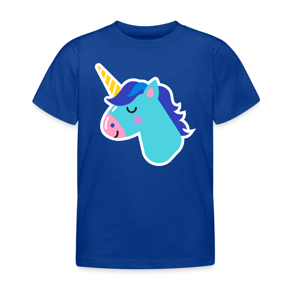 Kinder T-Shirt "Einhorn mit Stern" - Royalblau