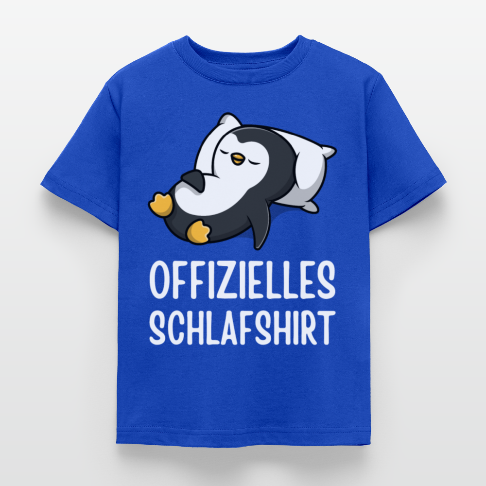 Kinder T-Shirt "Offizielles Schlafshirt" - Royalblau