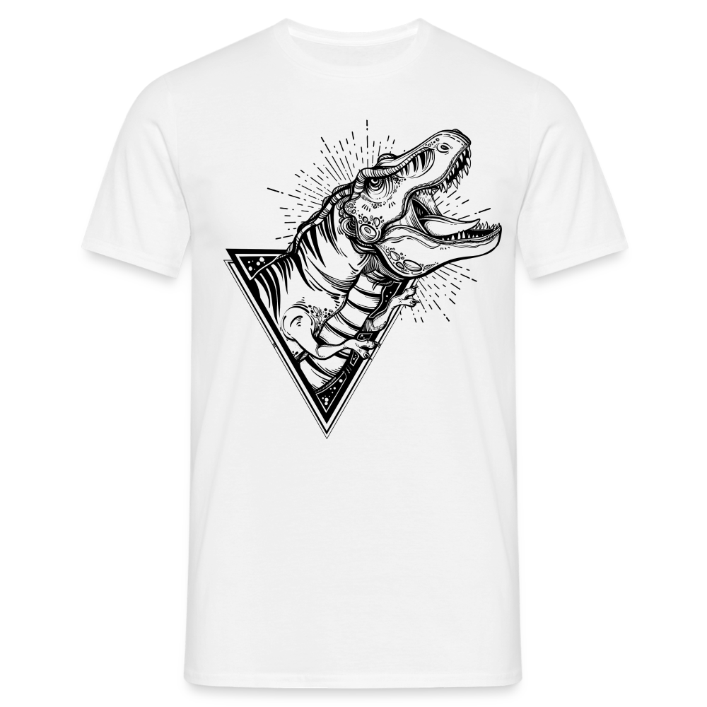 Männer T-Shirt "Cooler Dinosaurier" - Weiß