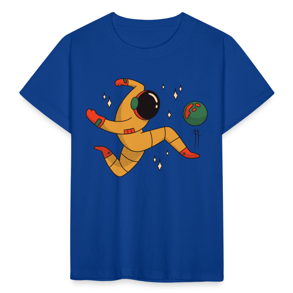 Kinder T-Shirt "Astronauten Fußballer" - Royalblau
