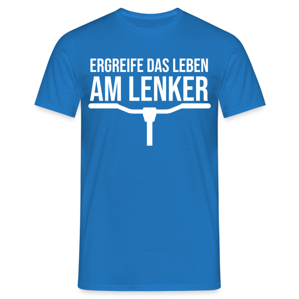 Männer T-Shirt "Ergreife das Leben am Lenker" - Royalblau