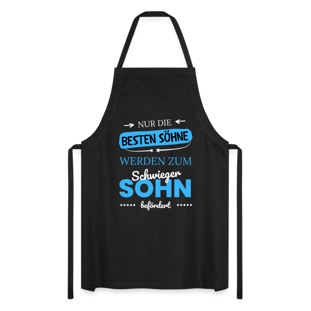 Kochschürze "Nur die besten Söhne werden zum Schwiegersohn befördert" - Schwarz