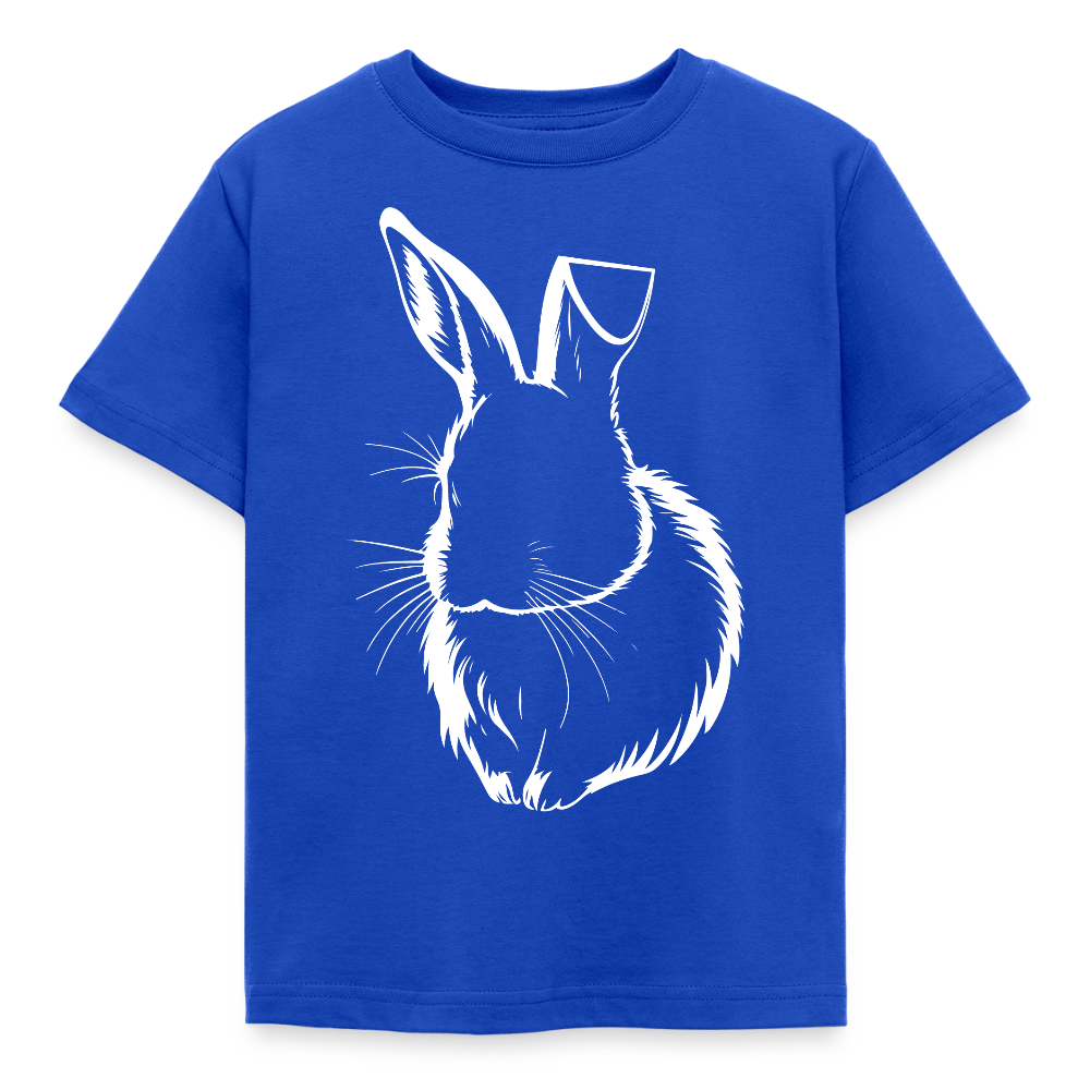 Kinder T-Shirt "Cooles Hasenmotiv" - Royalblau