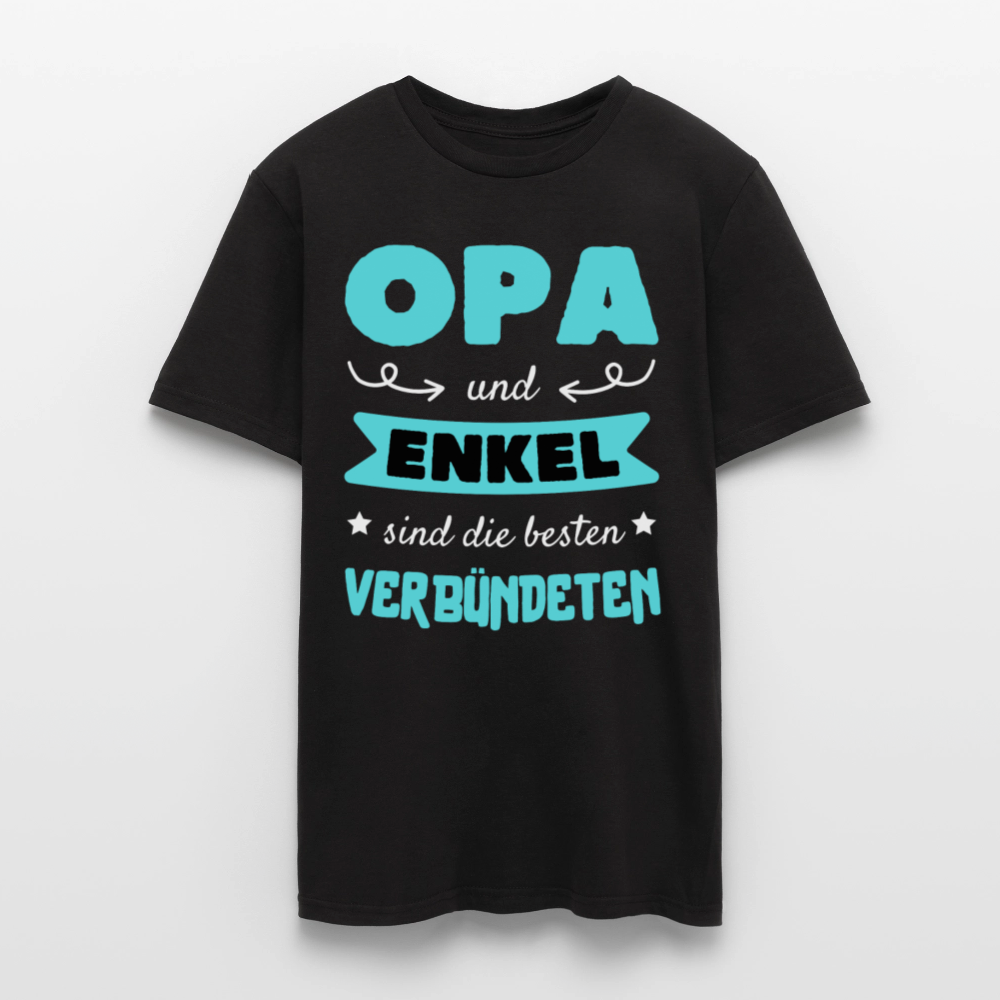 Männer T-Shirt "Opa und Enkel sind die besten Verbündeten" - Schwarz
