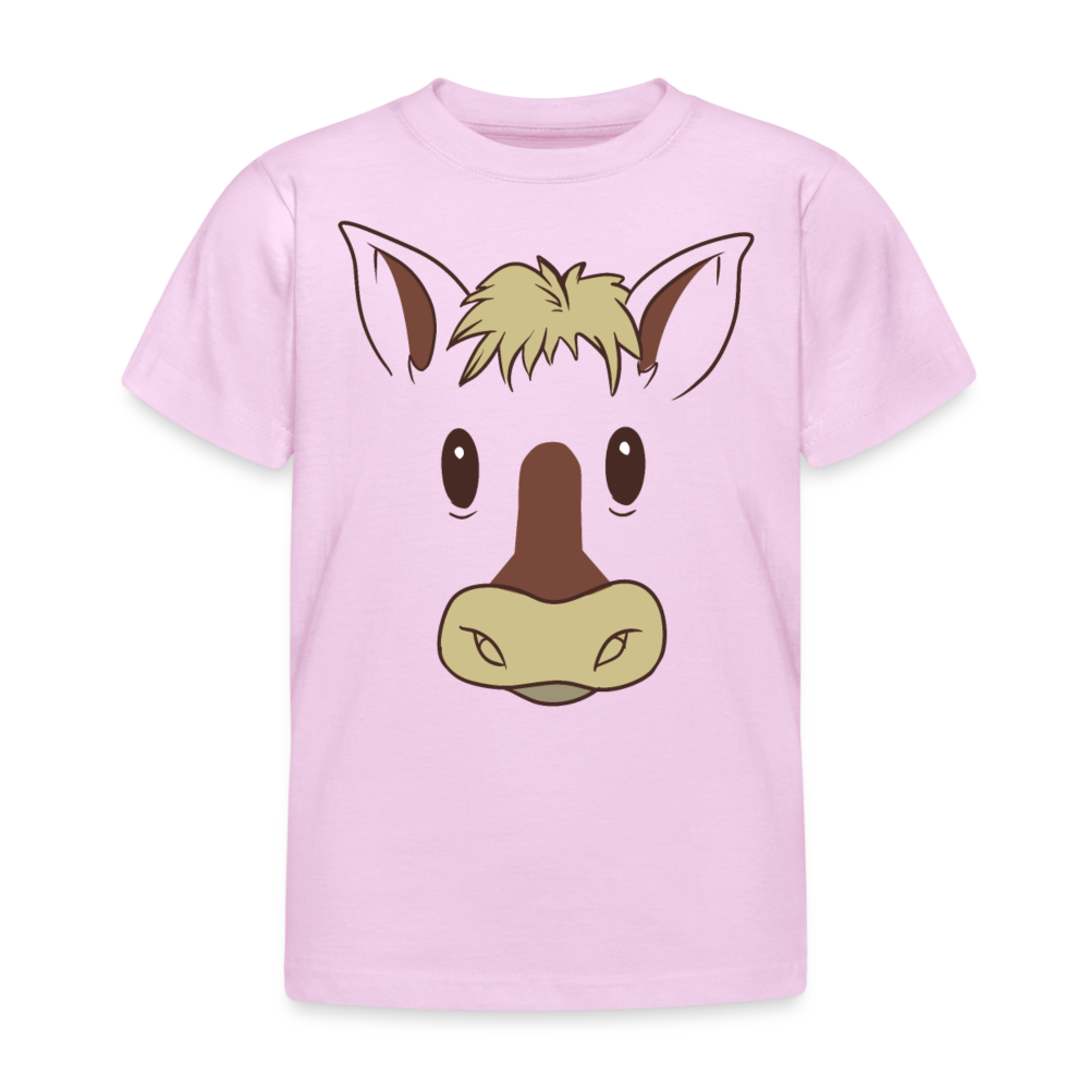 Kinder T-Shirt mit Pferdekopf - Hellrosa