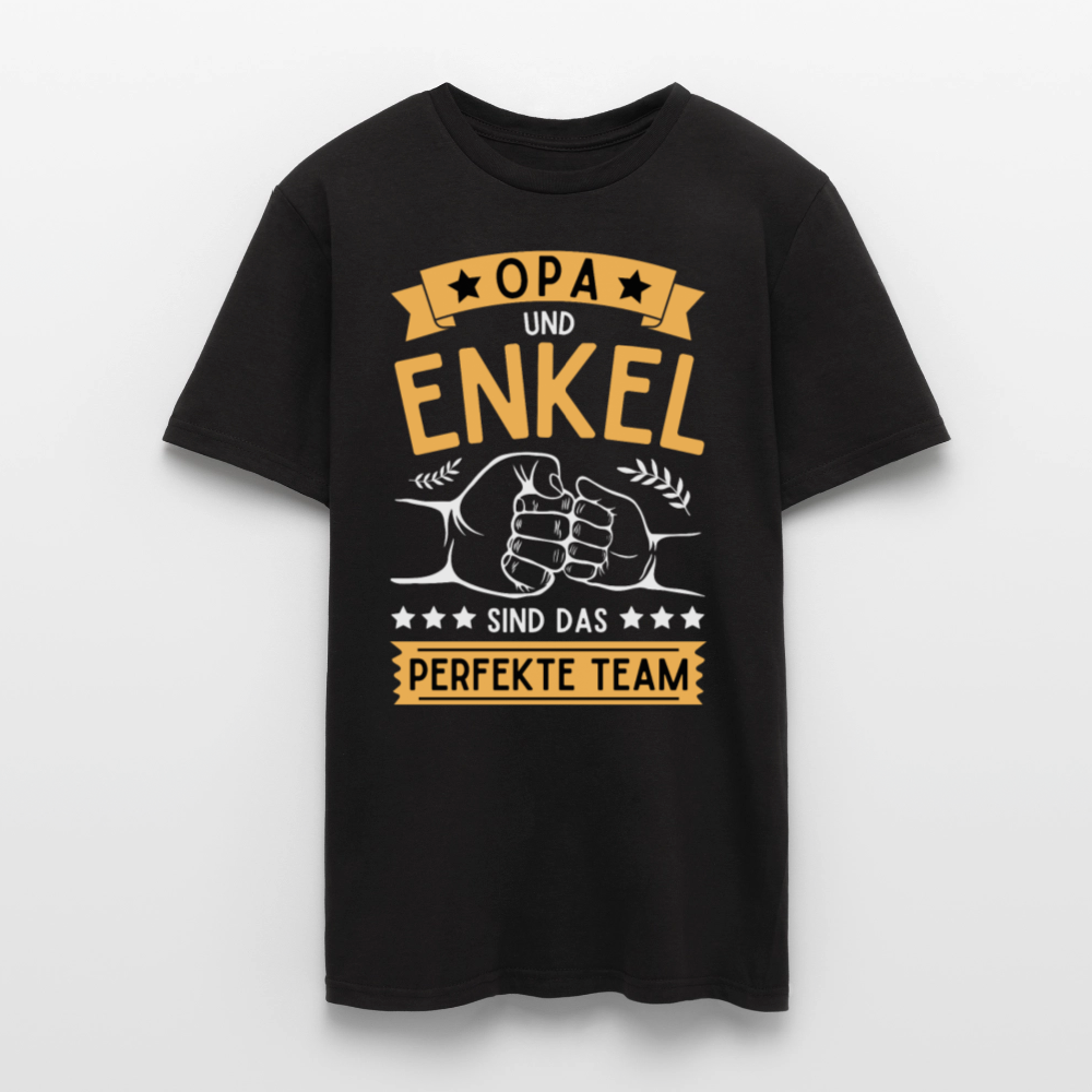Männer T-Shirt "Opa und Enkel sind das perfekte Team" - Schwarz
