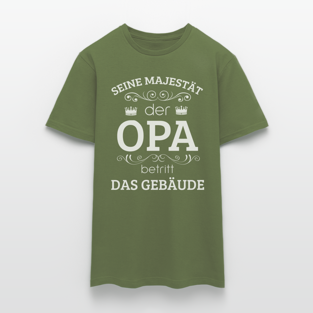 Männer T-Shirt "Seine Majestät der Opa betritt das Gebäude" - Militärgrün
