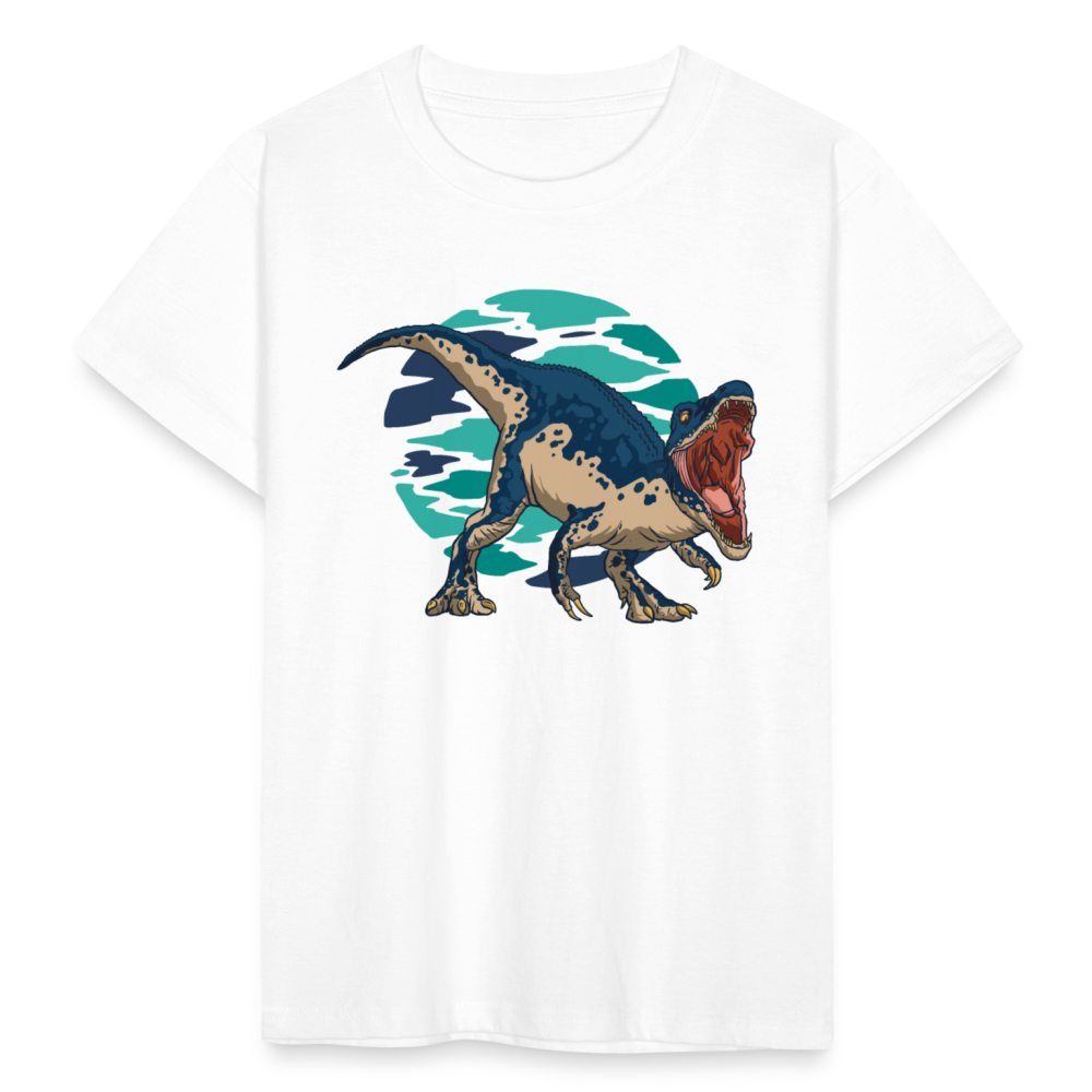 Kinder T-Shirt "Wütender Dinosaurier" - Weiß