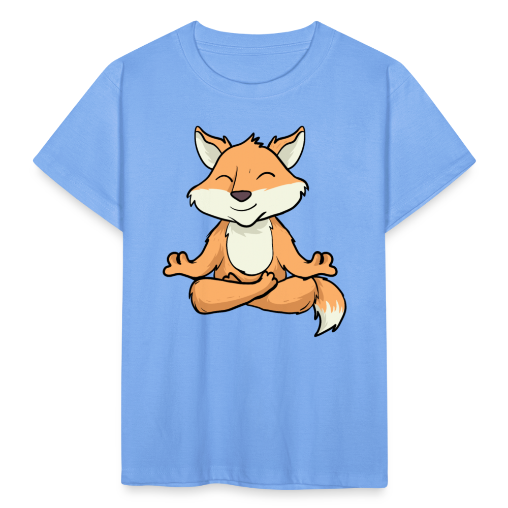 Kinder T-Shirt "Meditierender Fuchs" - Himmelblau