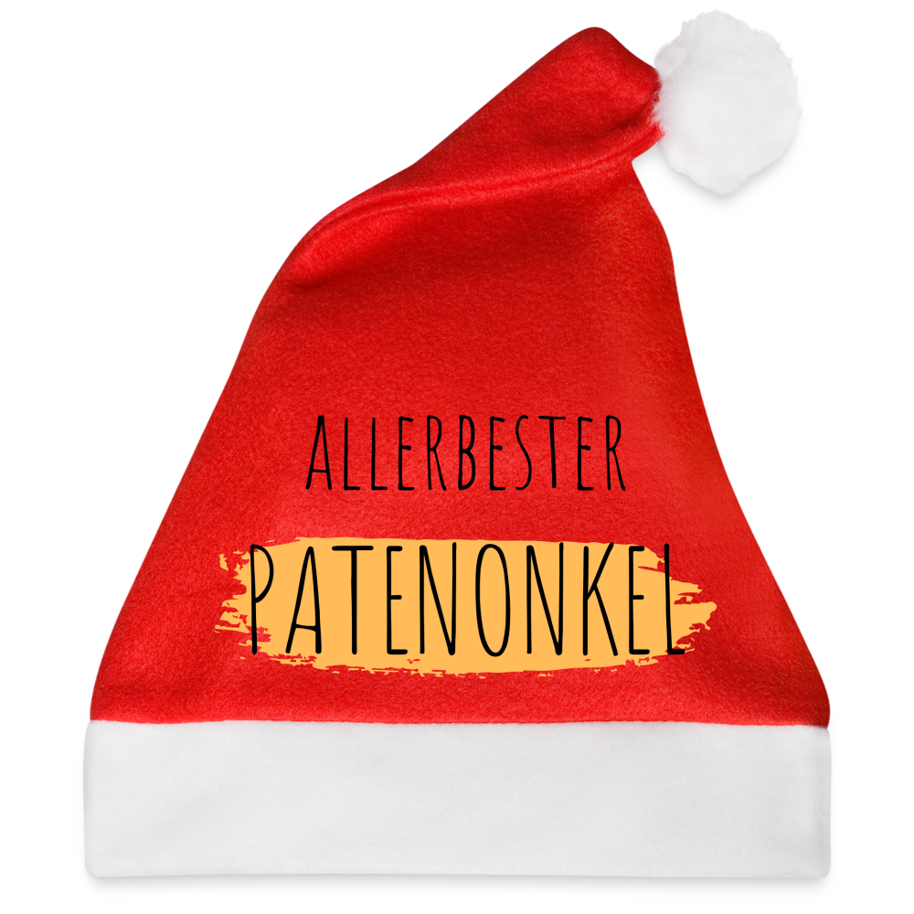 Weihnachtsmütze "Allerbester Patenonkel" - Rot