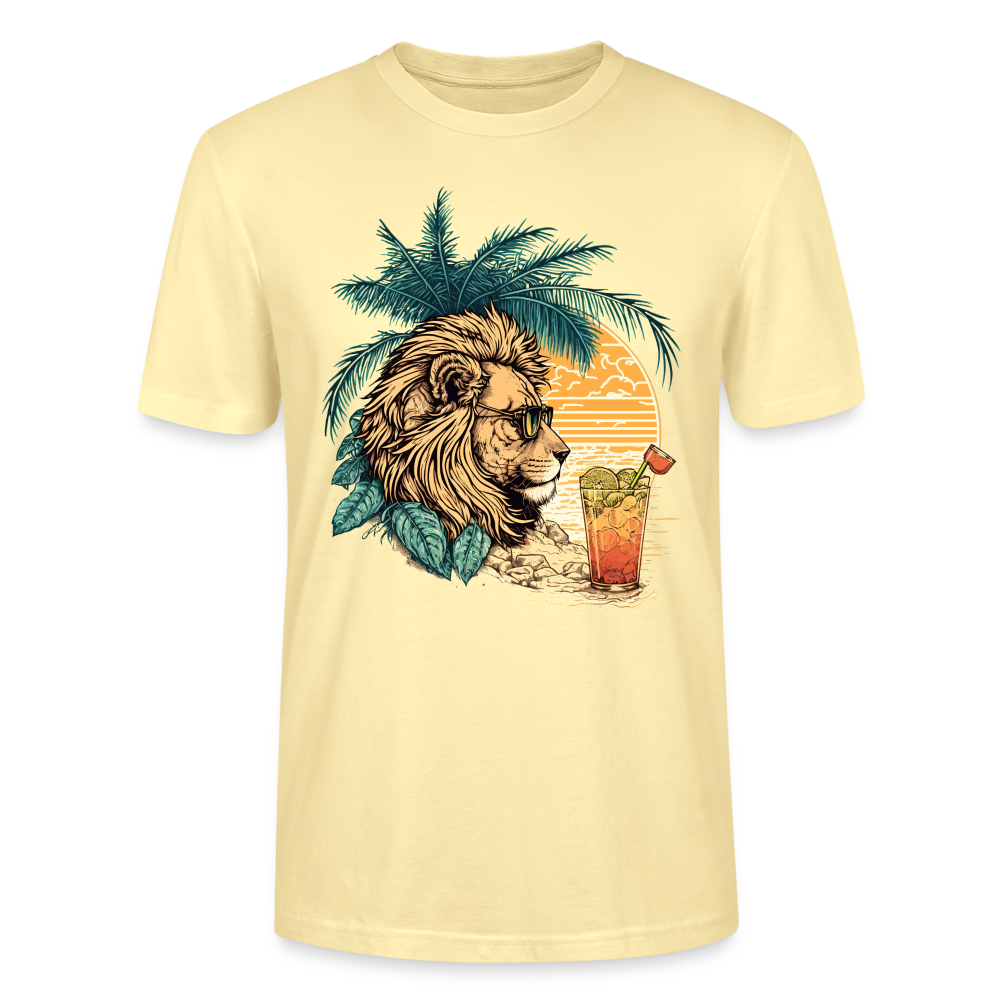 Männer Bio-T-Shirt "Löwe im Sommer" - Creme