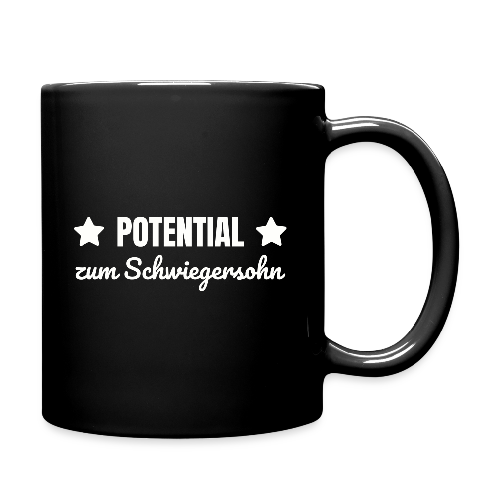 Tasse "Potential zum Schwiegersohn" - Schwarz