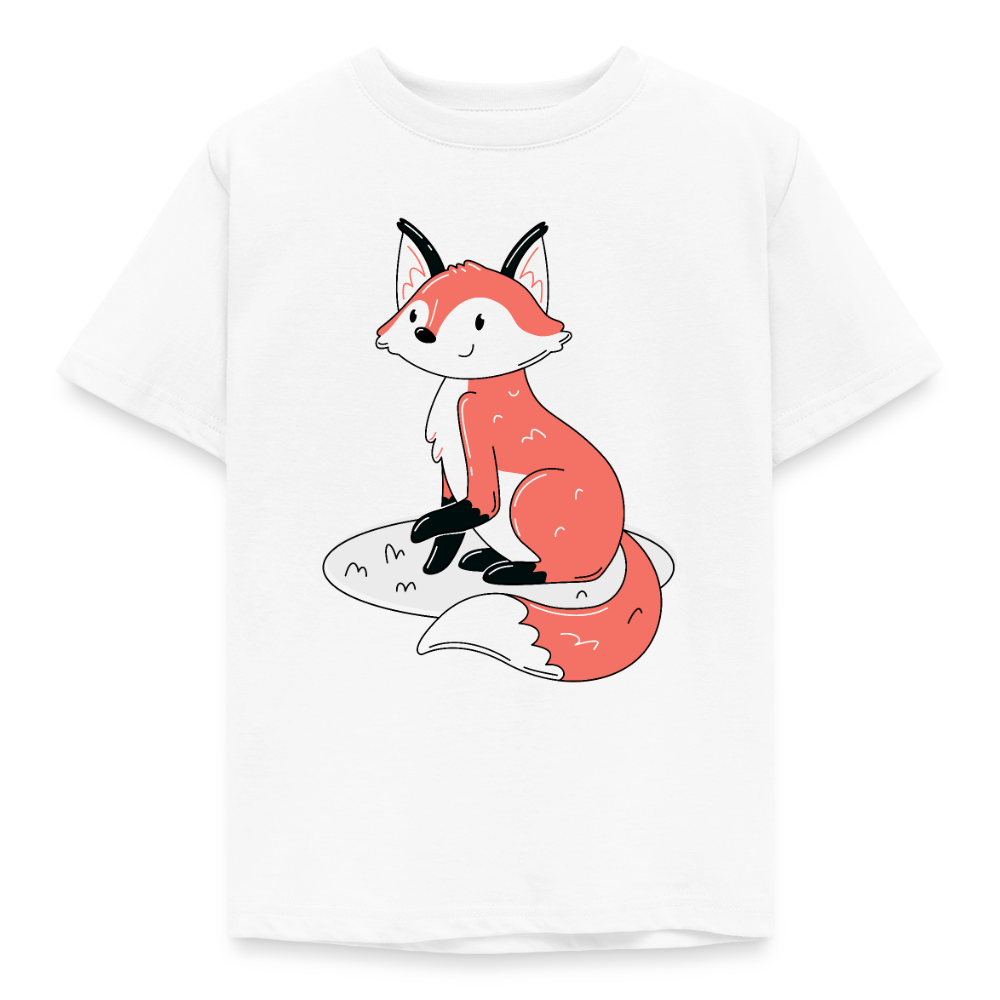 Kinder T-Shirt "Putziger Fuchs" - Weiß