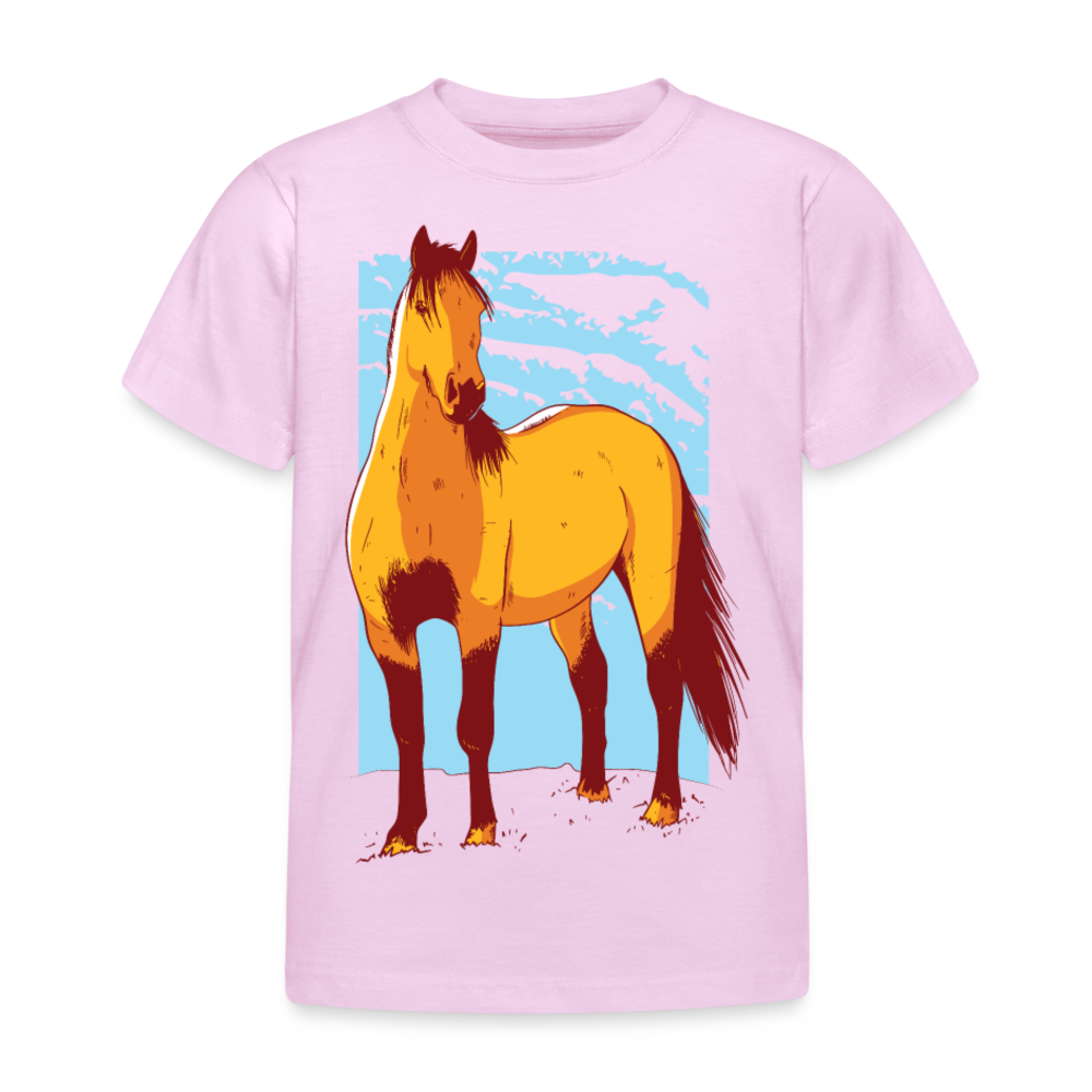 Kinder T-Shirt "Tolles Pferd" - Hellrosa