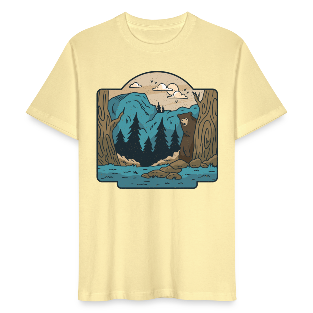 Unisex Bio T-Shirt "Bär in den Bergen" - Creme