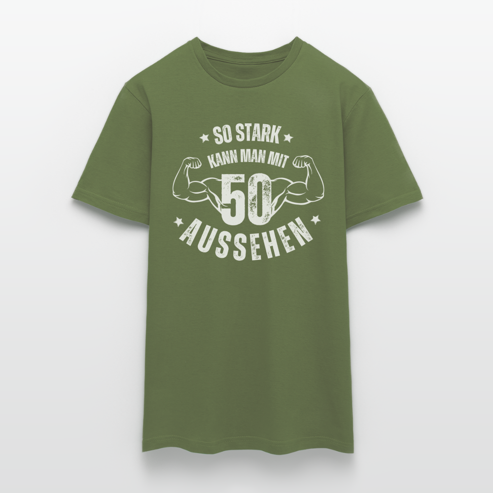 Männer T-Shirt "So stark kann man mit 50 aussehen" - Militärgrün