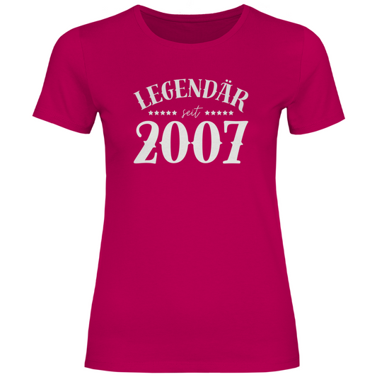 Damen T-Shirt "Legendär seit 2007" pink