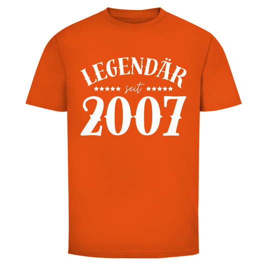 Männer T-Shirt "Legendär seit 2007" orange