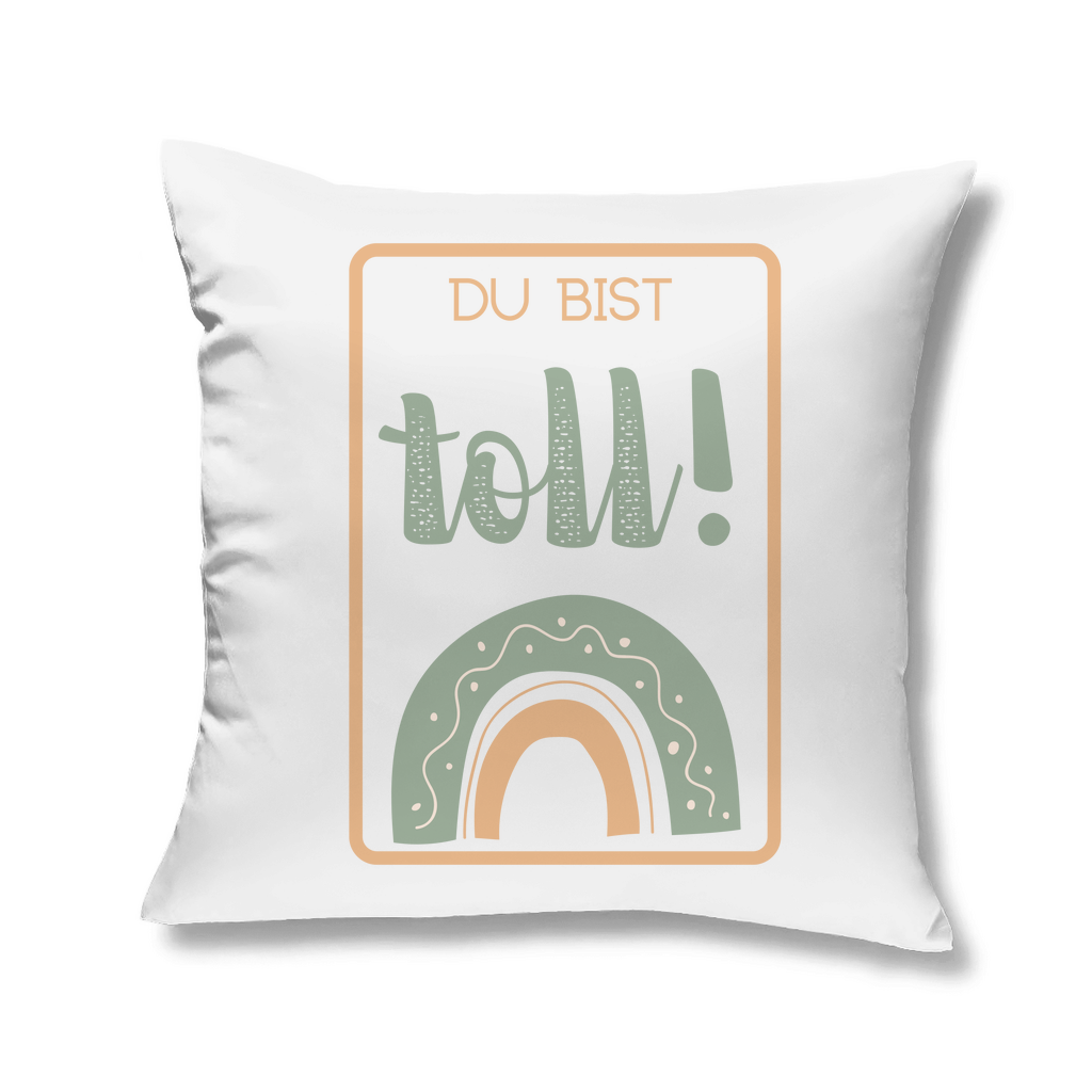 Sofakissen "Du bist toll!" (Kleiner Regenbogen)