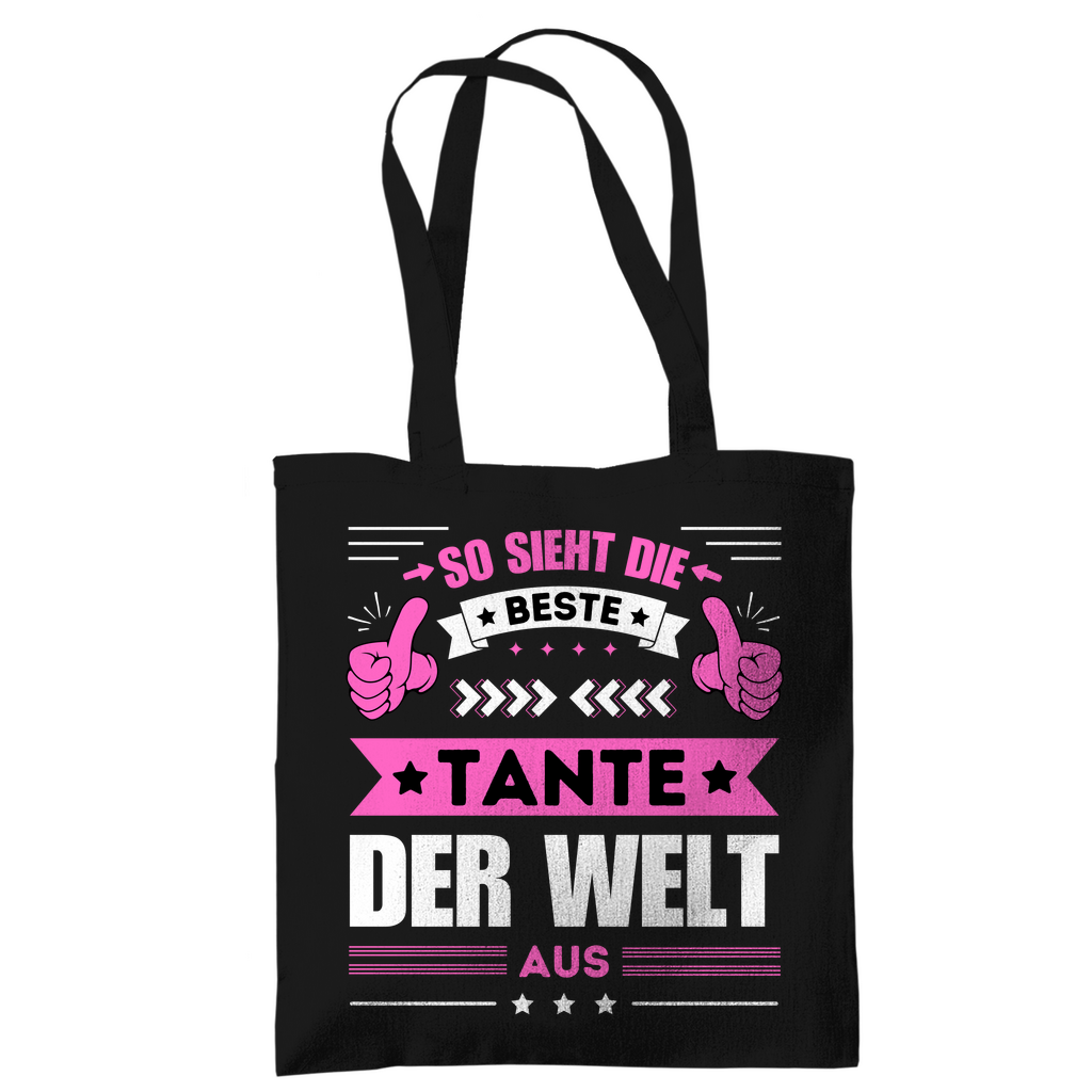 Tragetasche "So sieht die beste Tante der Welt aus"