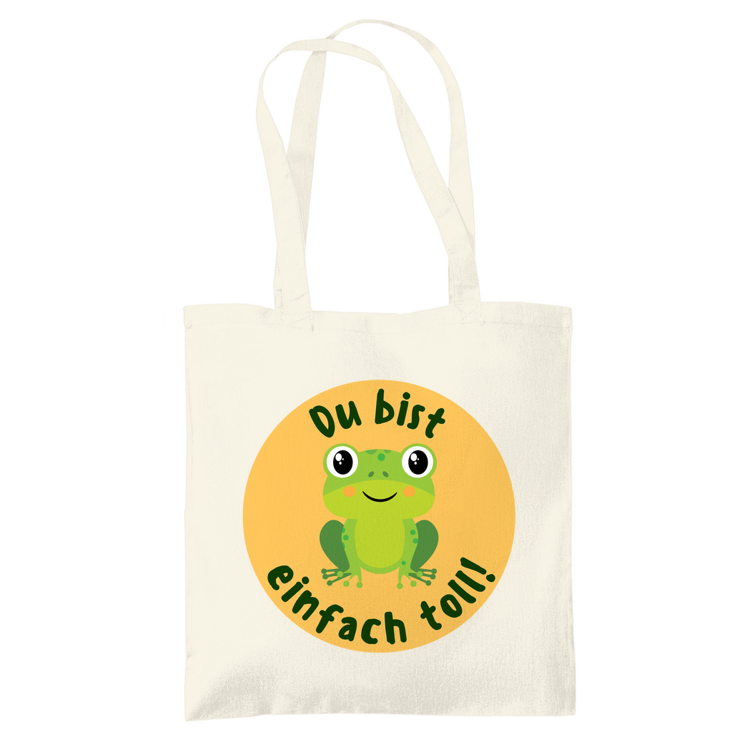 Tragetasche "Du bist einfach toll!" (Frosch-Motiv)
