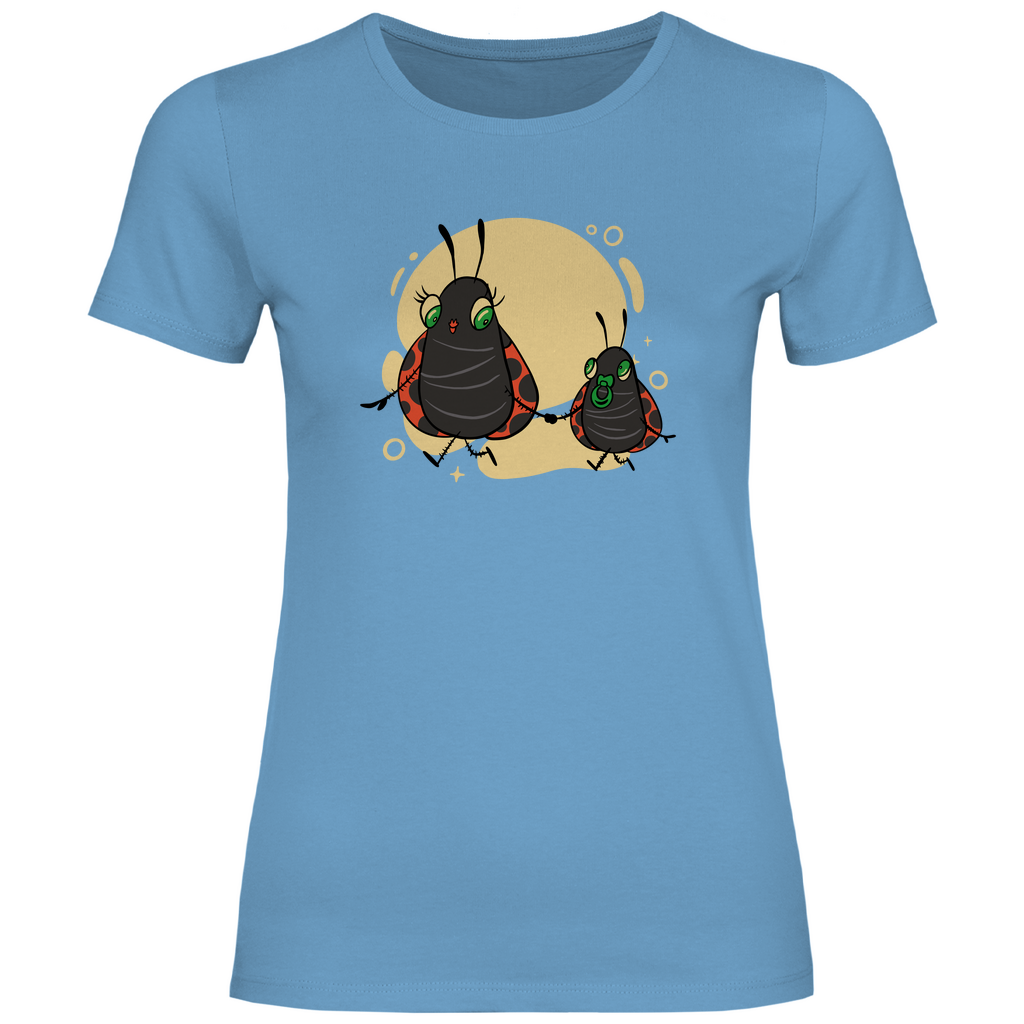 Damen T-Shirt "Marienkäfer Mama und Kind"