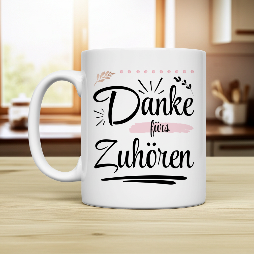 Tasse "Danke fürs Zuhören"