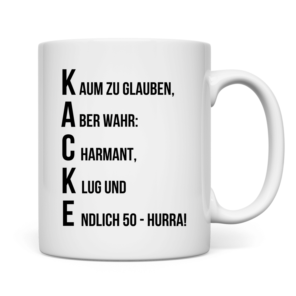 Tasse "Endlich 50 - Kaum zu glauben"