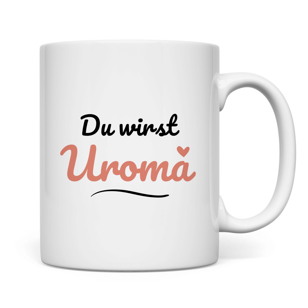 Tasse "Du wirst Uroma" (Kleines Herz) Rückseite