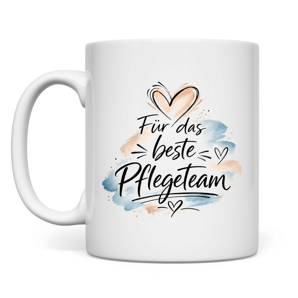 Tasse für das beste Pflegeteam Rückseite