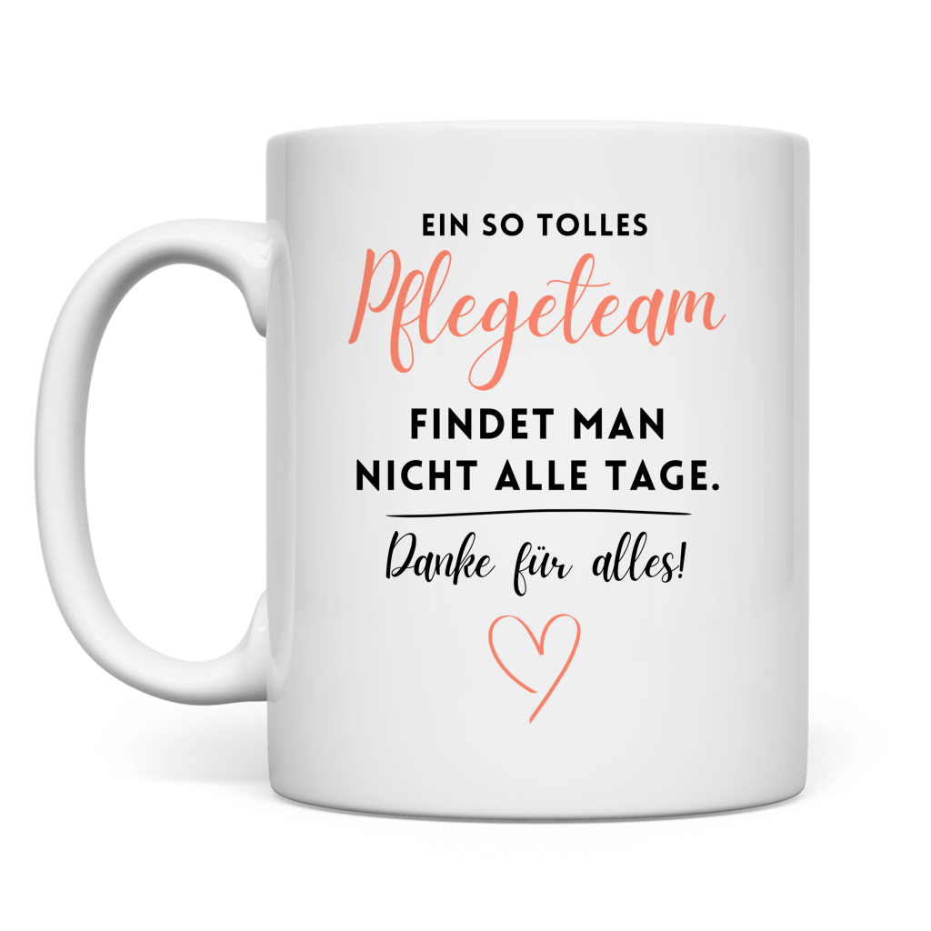 Tasse "Danke an tolles Pflegeteam" Rückseite