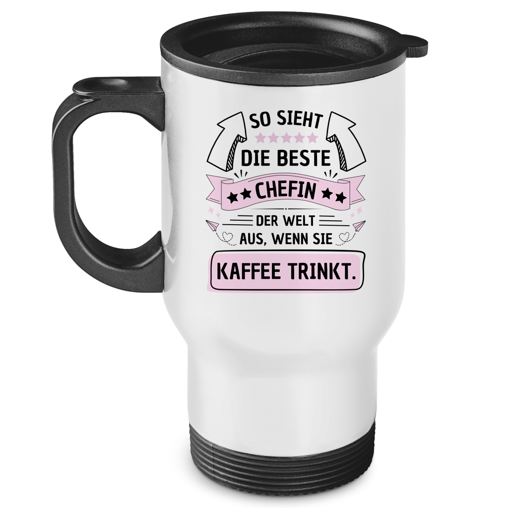 Edelstahl-Thermobecher "Die beste Chefin" (Kaffee)