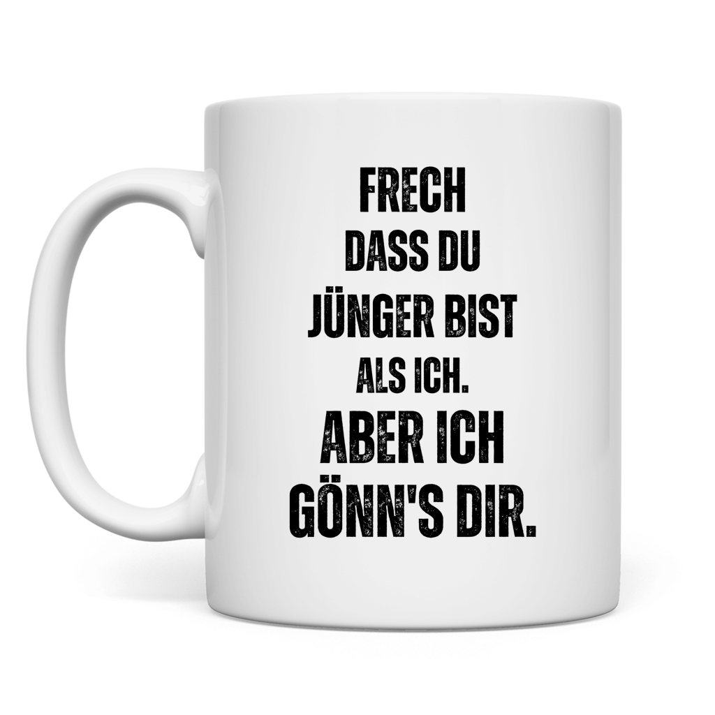 Geburtstagstasse "Ich gönn's dir" Rückseite