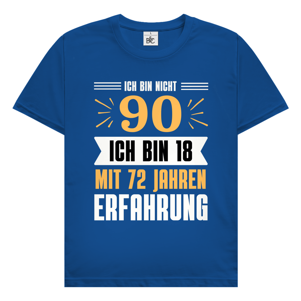 Herren T-Shirt "Ich bin nicht 90" royalblau