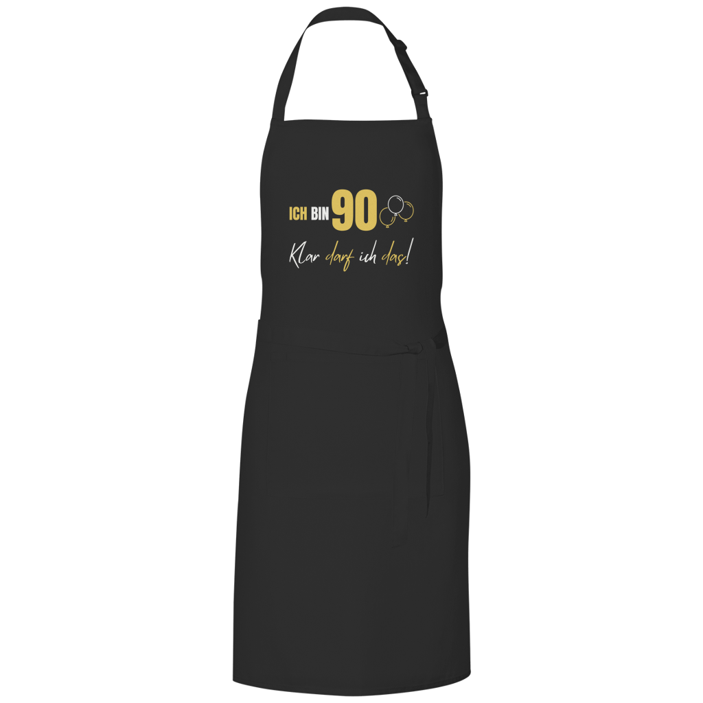 Grillschürze "Ich bin 90 - Klar darf ich das!"