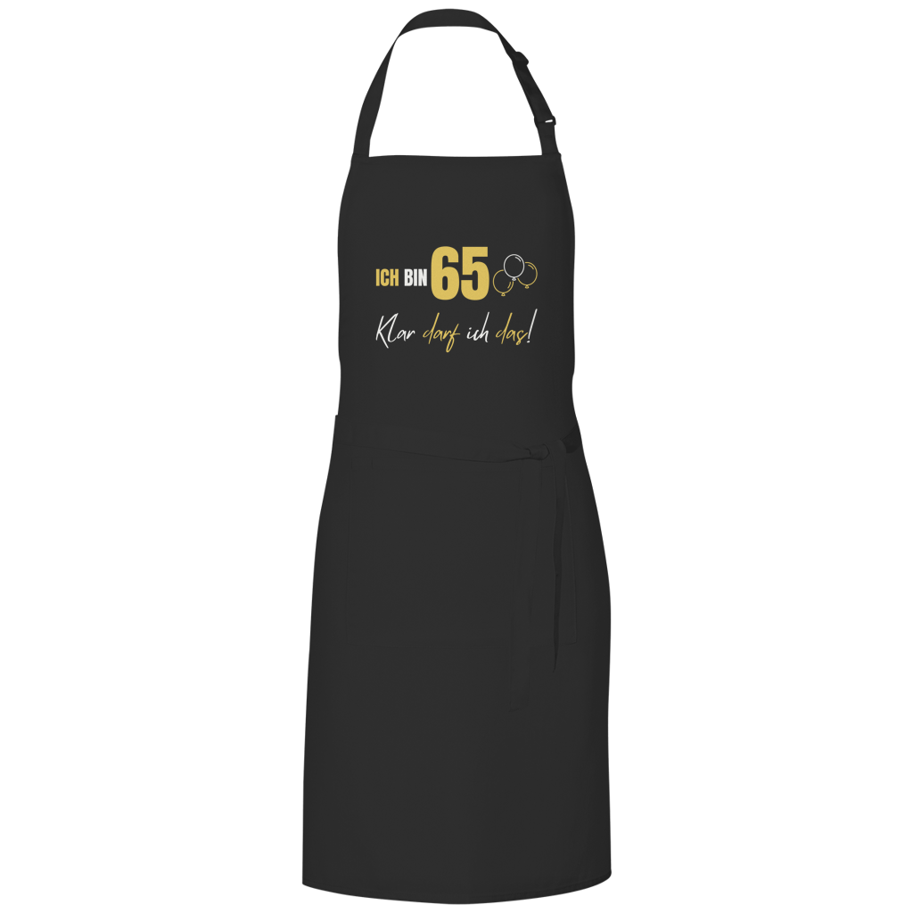 Grillschürze "Ich bin 65 - Klar darf ich das!"