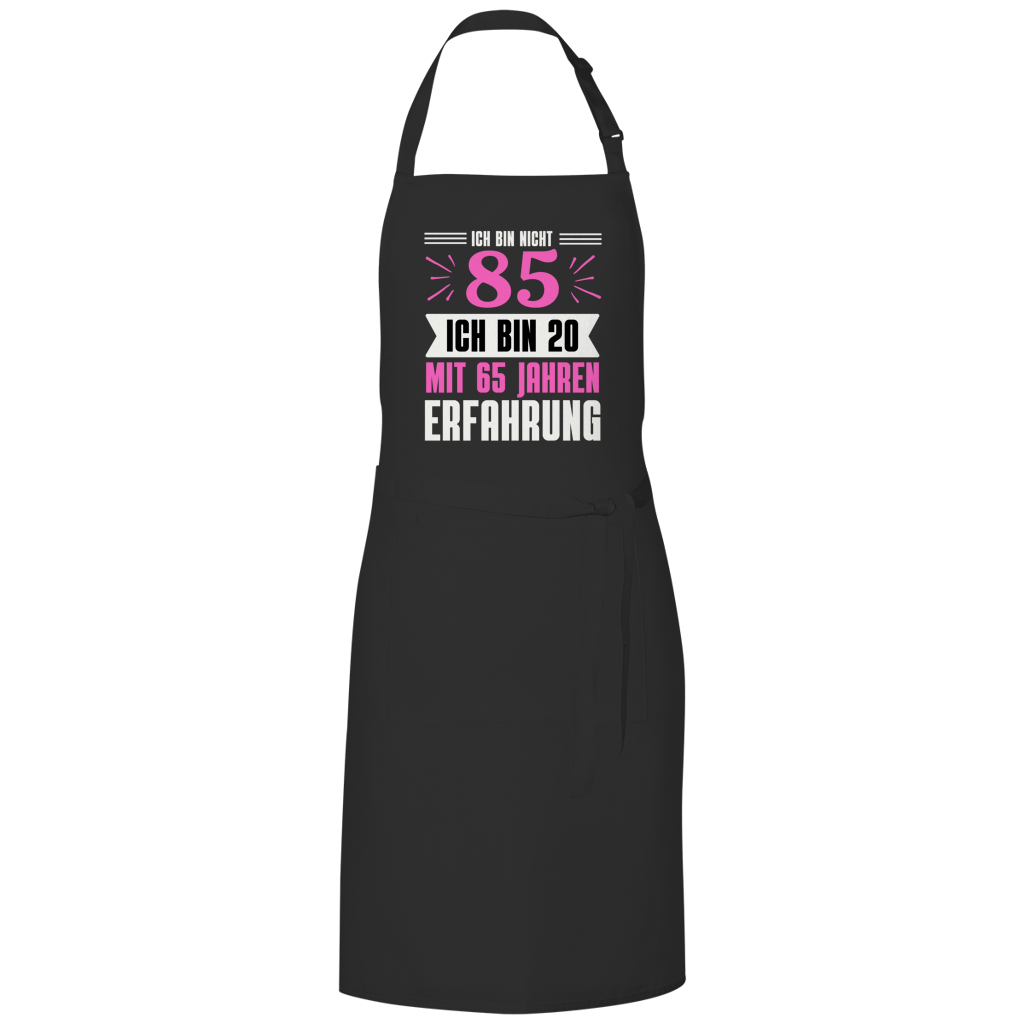 Grillschürze "Ich bin nicht 85" (Pinkes Motiv)