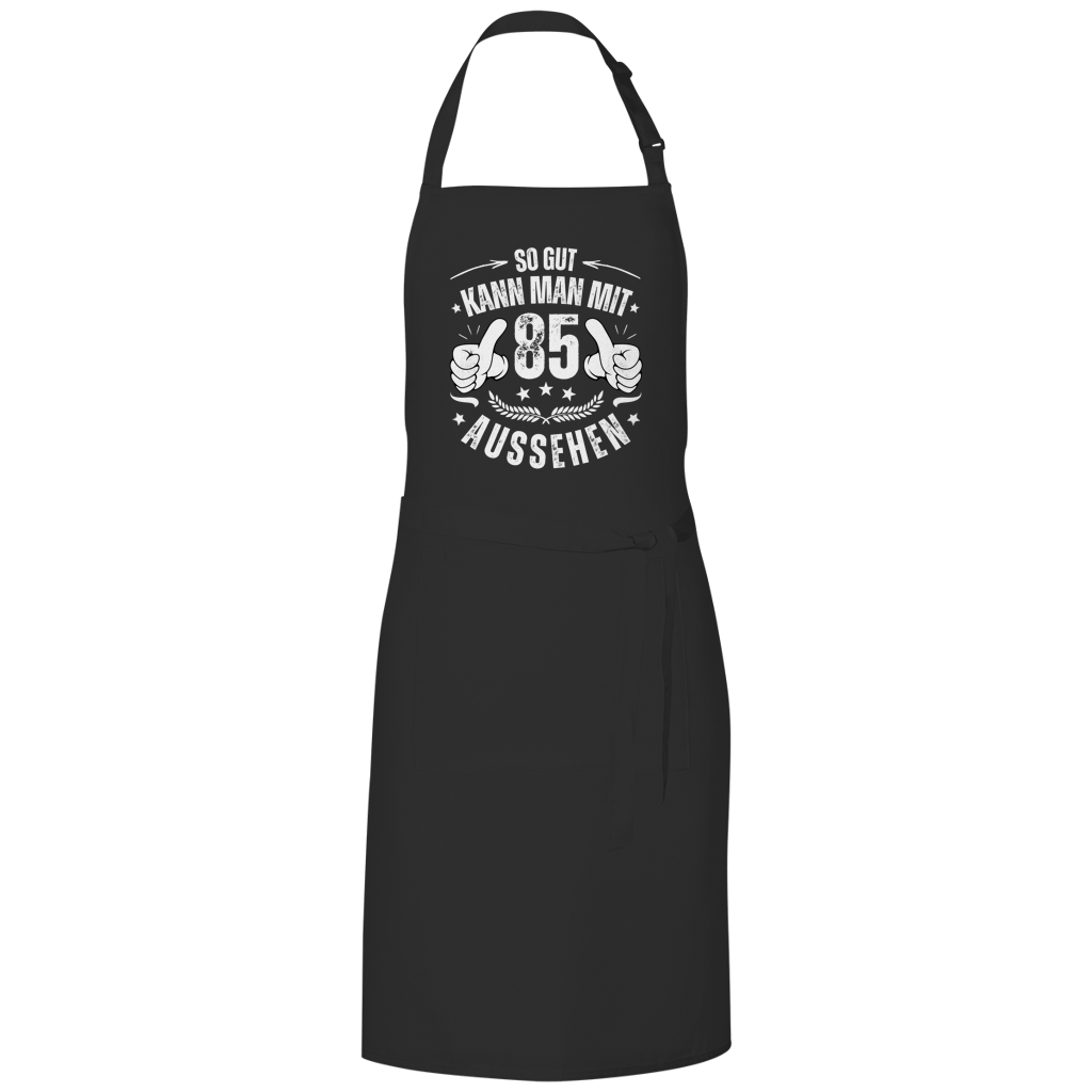 Grillschürze "So gut kann man mit 85 aussehen" (Daumen-Motiv)