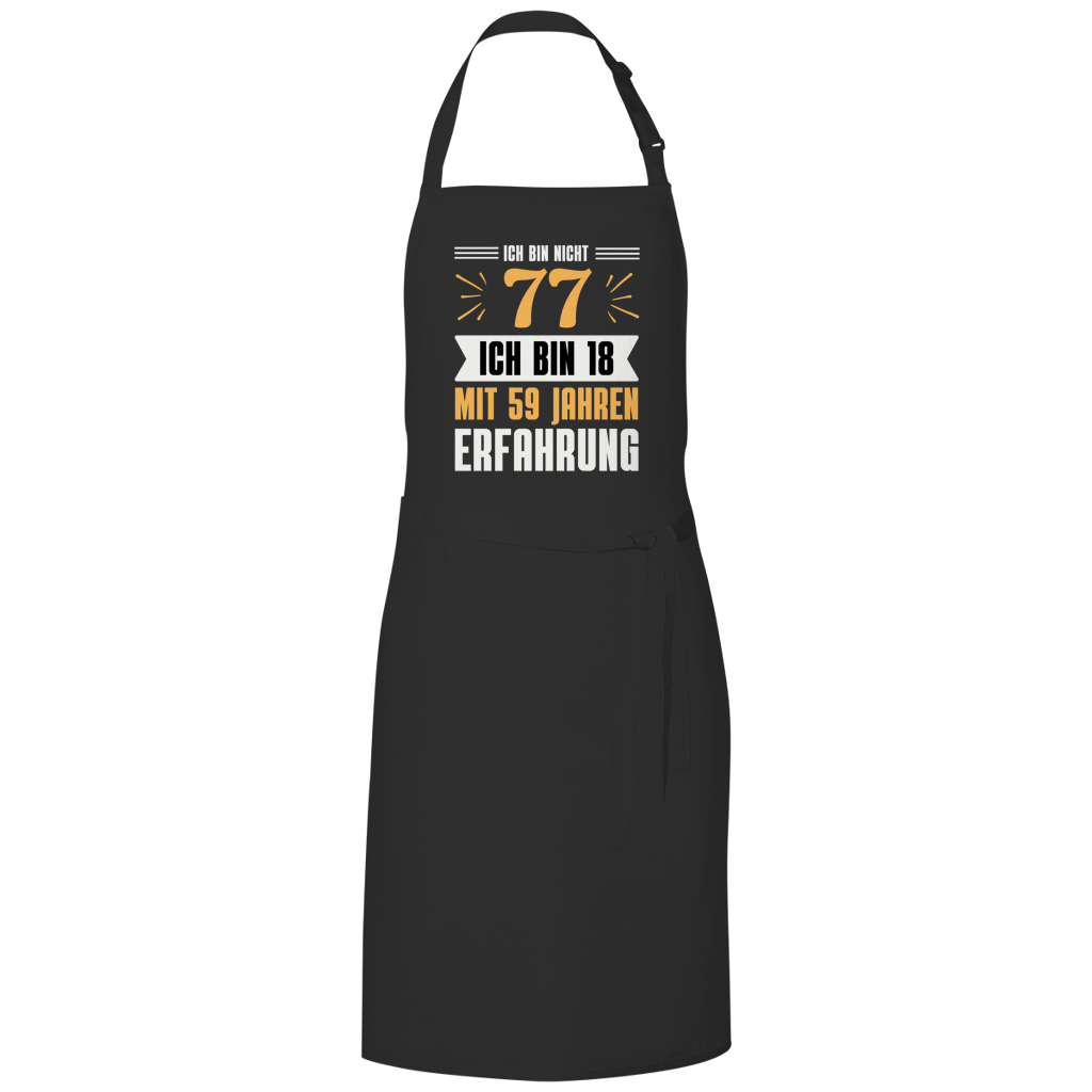 Grillschürze "Ich bin nicht 77" (Orangenes Motiv)