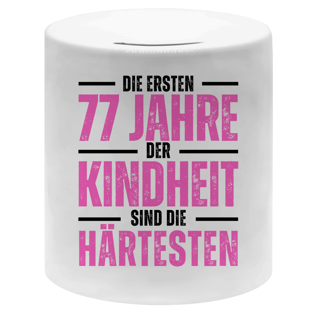 Spardose "Die ersten 77 Jahre der Kindheit"