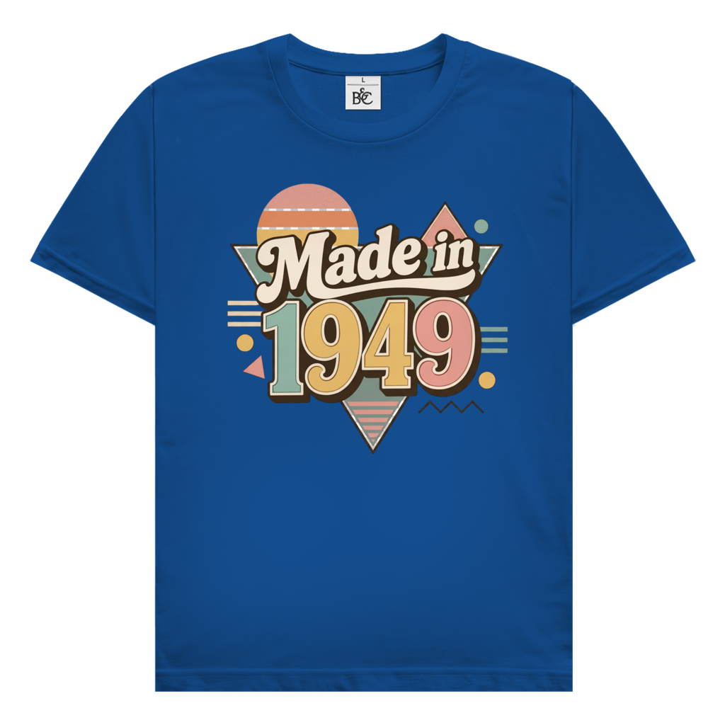 Herren T-Shirt "Made in 1949" (Retro-Motiv) royalblau