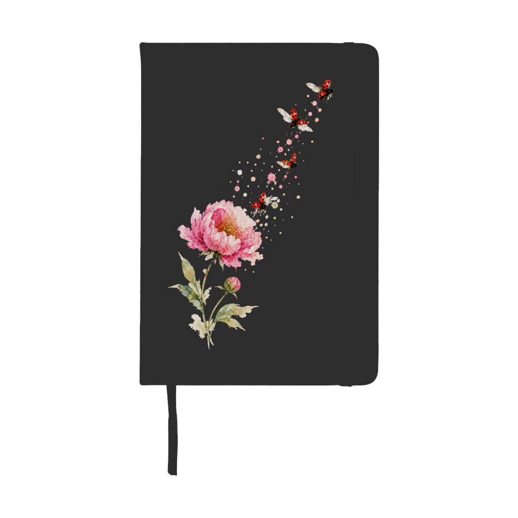 Notizbuch "Blume mit Marienkäfern"