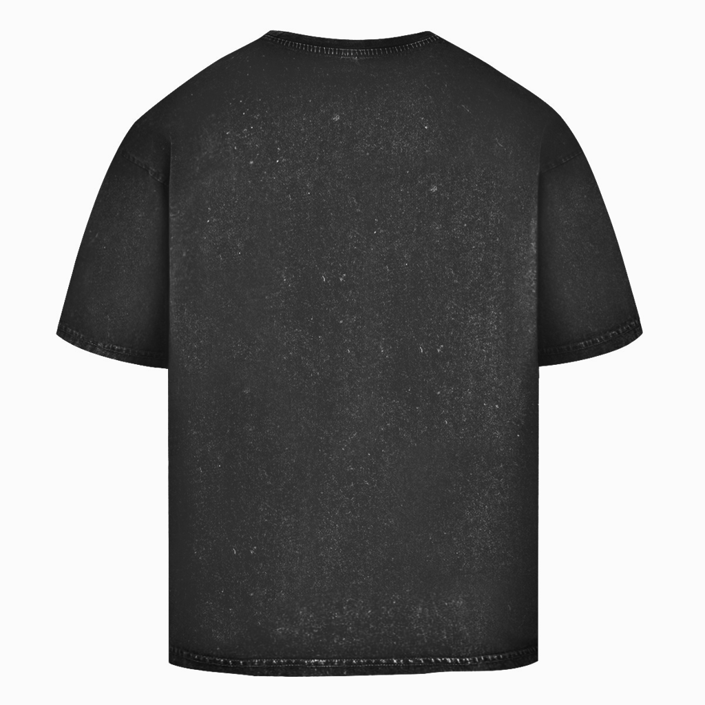 Oversize Washed T-Shirt "Frosch liest Buch"