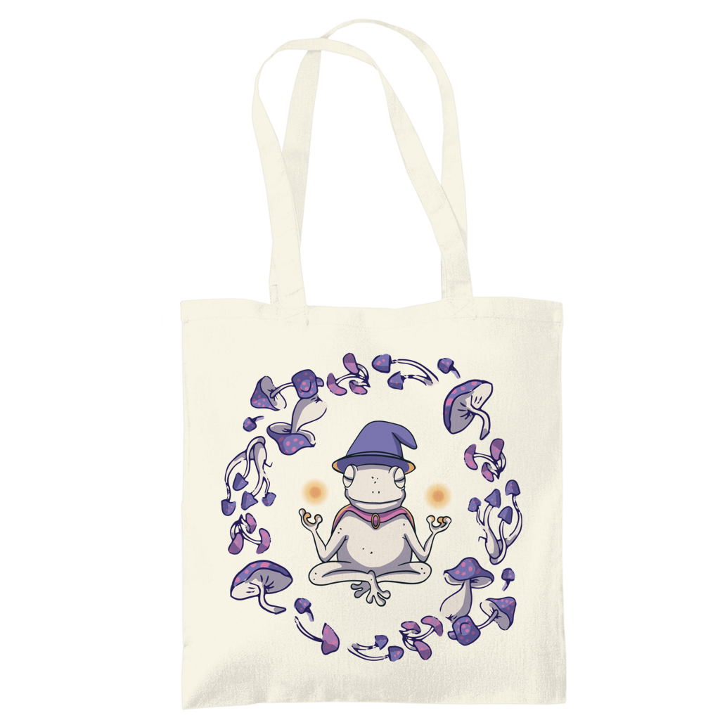 Tragetasche "Mystischer Frosch" beige
